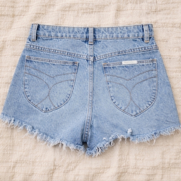 Rolla’s REVOLVE Dusters High Rise Distressed Jean Shorts – Size 26 - Picture 2 of 16
